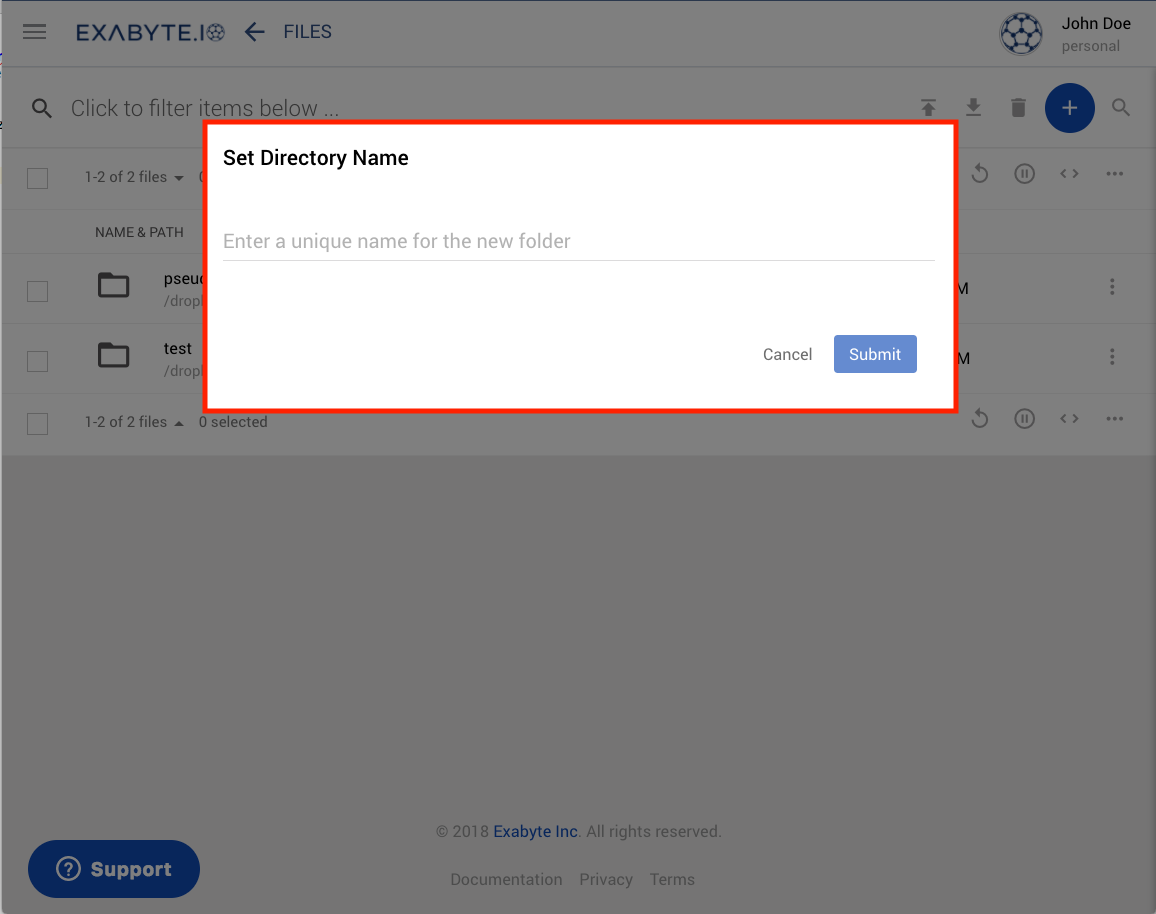 Set Directory Name Set Directory Name